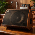 YM120 120W Guitar Amplifier - Studio- Bluetooth Speaker for Live Gigs & Home Recording with Microphone, audio cable, instrument cable, charging cable, shoulder strap, etc.