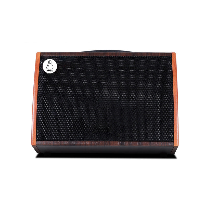 YM120 120W Guitar Amplifier - Studio- Bluetooth Speaker for Live Gigs & Home Recording with Microphone, audio cable, instrument cable, charging cable, shoulder strap, etc.