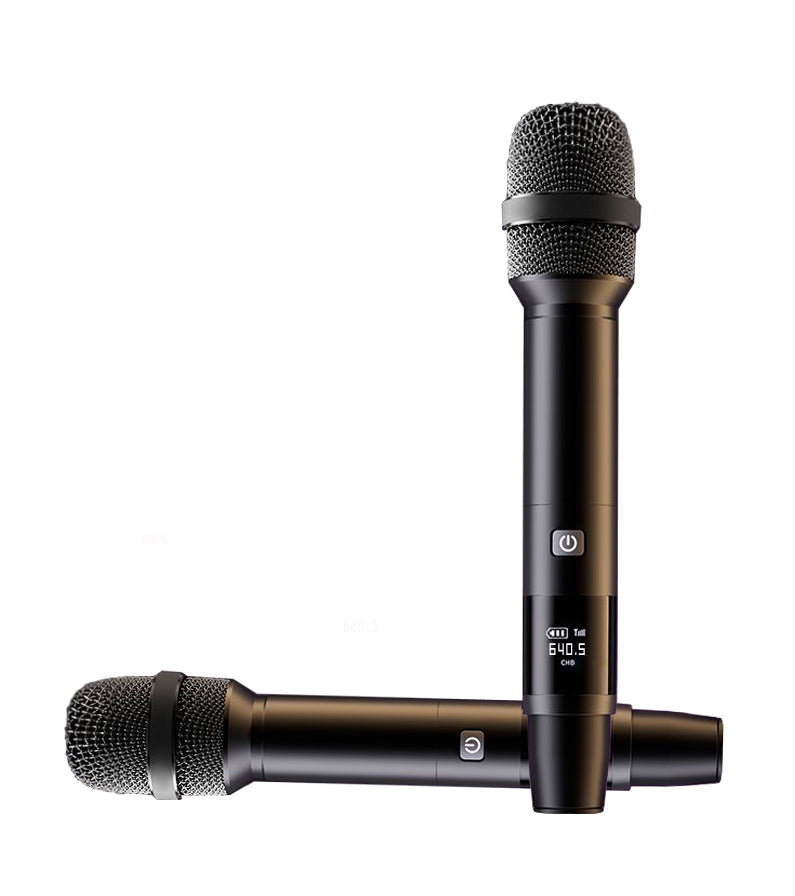 Universal Dual-Handheld UHF Wireless Microphones - Professional Karaoke Mics for Home KTV, Outdoor Speakers & Sound Cards