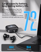 YM27 Wireless TWS Bluetooth 5.3 Earbuds | Transparent HD Display, Noise Cancelling Stereo Headphones