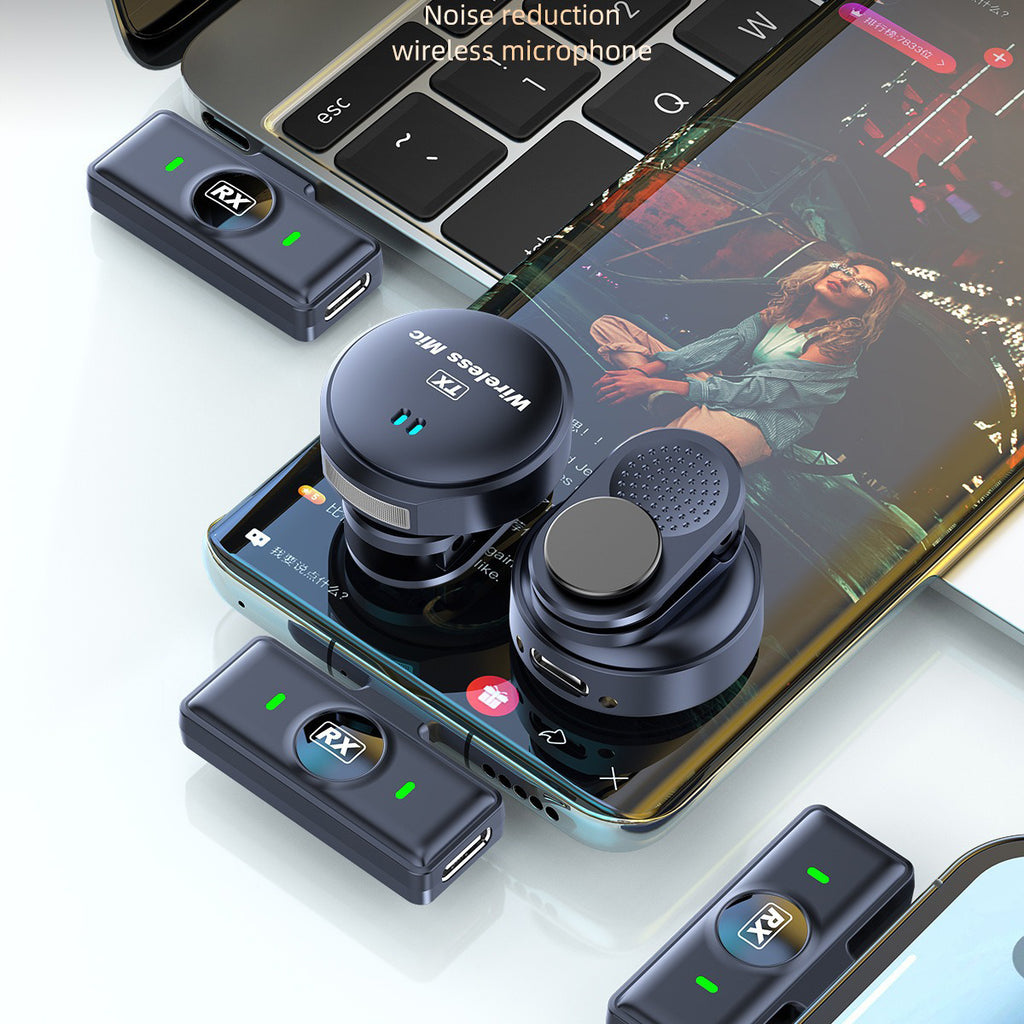 YM8 Magnetic Wireless Lavalier Microphone | 2.4G Dual Lapel Mics with Digital Display Charging Case | Noise Canceling for TikTok, YouTube, Vlogging, Live Streaming & Interviews | Compatible with iPhone, Android, Camera & Laptop