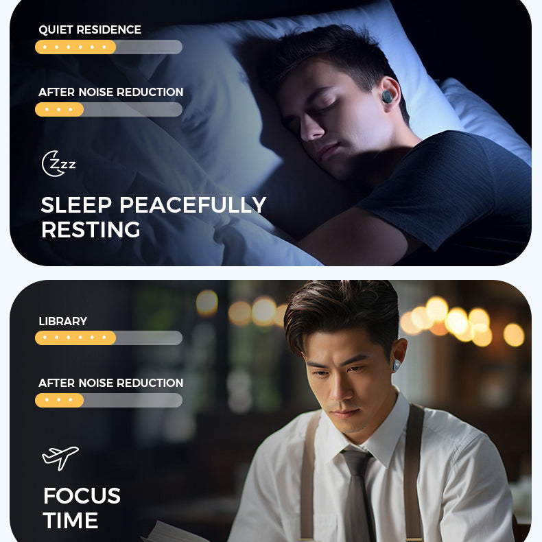 Premium Noise Cancelling Earplugs | Soft Silicone, Comfortable Hearing Protection for Sleep & Work(2 Pairs)