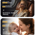 Premium Noise Cancelling Earplugs | Soft Silicone, Comfortable Hearing Protection for Sleep & Work(2 Pairs)