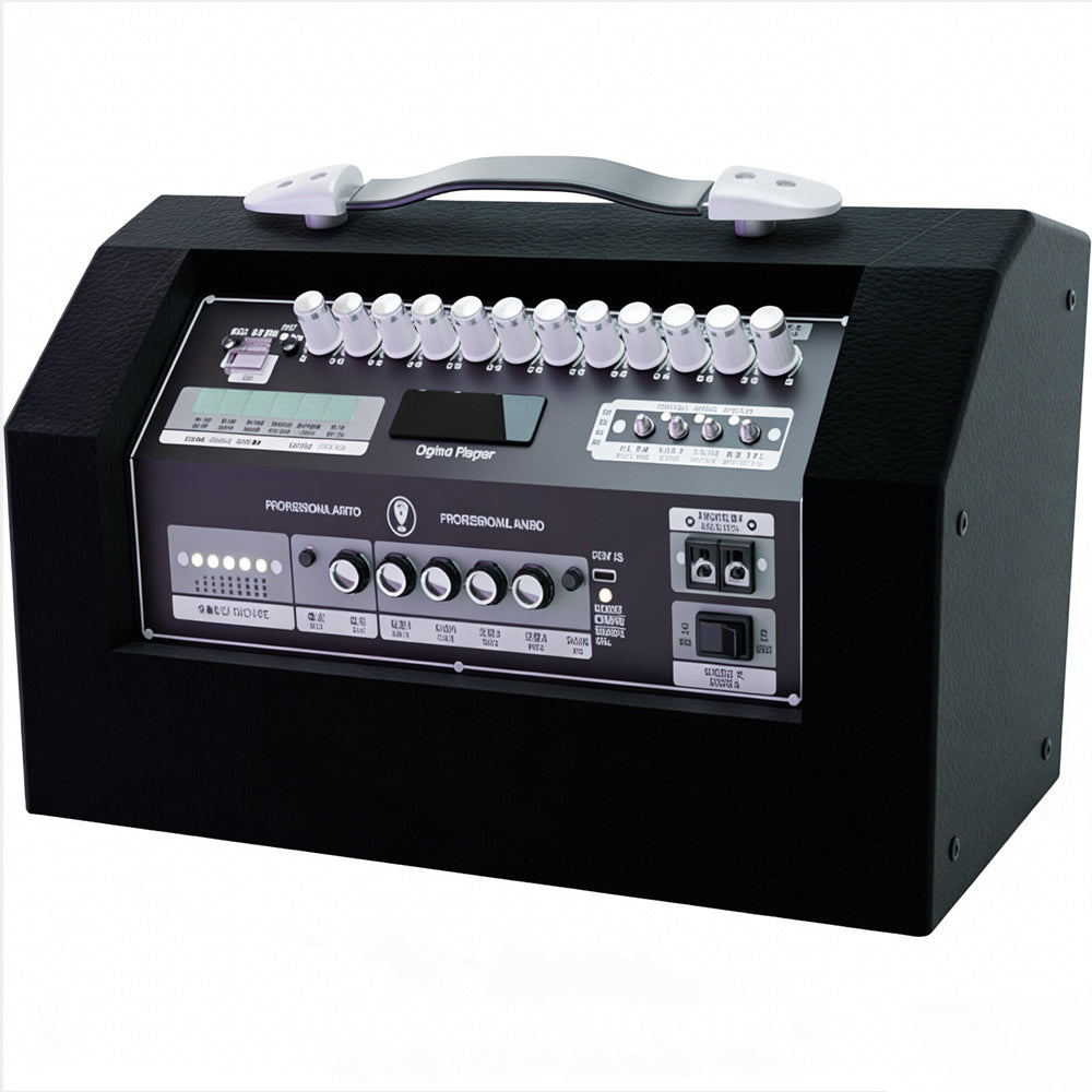 Hi-Fi Rechargeable Bluetooth Speaker - High-Power Amplifier for Acoustic Guitar, Karaoke, Live Streaming & Built-in Recording/Monitoring